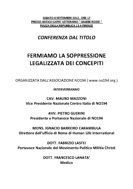 Locandina Conferenza 8.9.2012