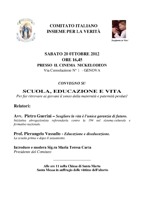 Locandina Conferenza 20.10.2012