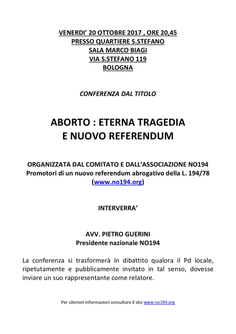 Locandina Conferenza 20.10.2017